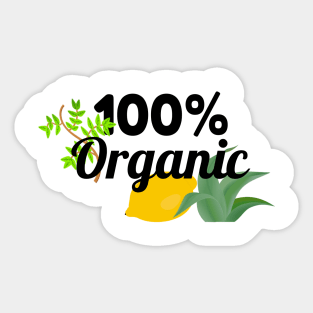 100% organic! Sticker